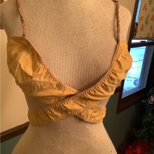 Anna October 100% Cotton Cross Over Design Brassiere Large NWT